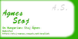 agnes stoj business card